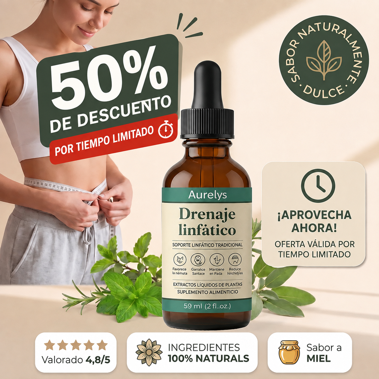 Gotas Para Drenaje Linfático ¡Últimas 7 Unidades!