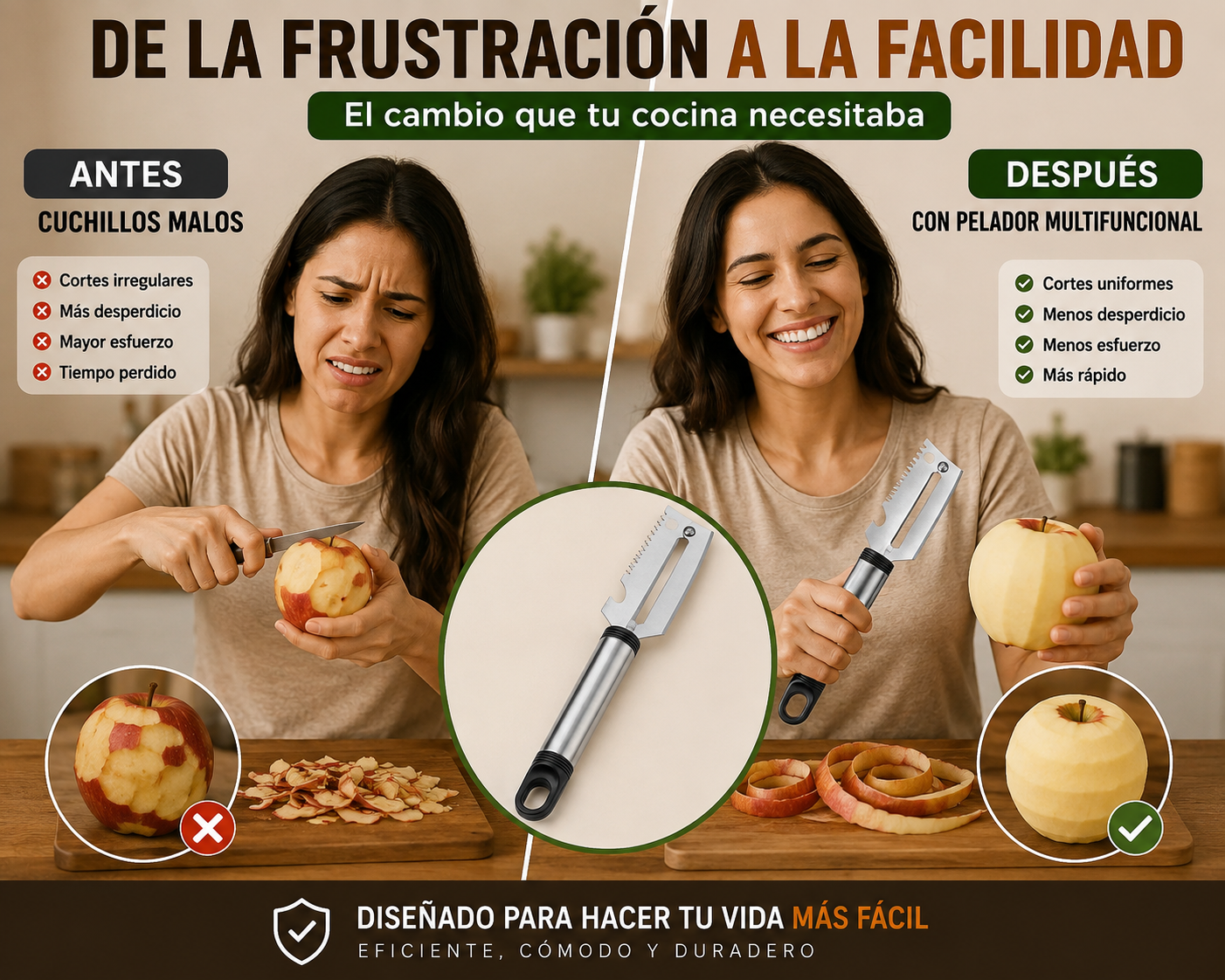 Cuchillo pelador multifuncional ¡PAGA 1 LLEVA 2! 🔥